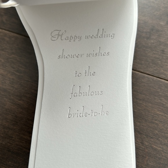 PAPYRUS Bridal Shower Greeting Card, Congratulations Bride Sandal Heart Sparkle - Picture 7 of 8